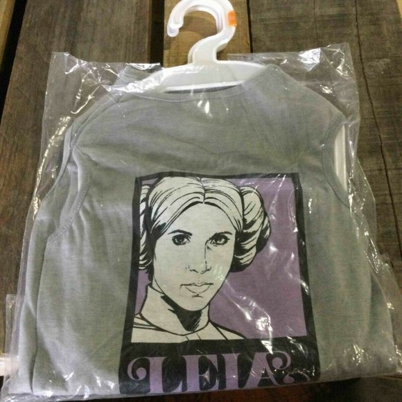 Princess Leia Star Wars Licensed Gray Pet Tee Tank Shirt Small NWT/NEW - Picture 6 of 12